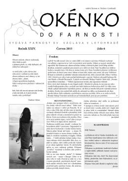 Okénko do farnosti 6/2015 (formát pdf) - Letohrad