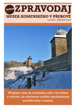 Zpravodaj MKP 1-2016 - Muzeum Komenského v Přerově