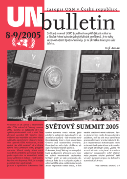 UNbulletin číslo 8-9/2005 - Informační centrum OSN v Praze United