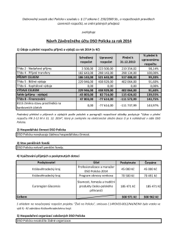 Návrh Závěrečného účtu DSO Policka za rok 2014
