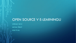 Open source v e-learningu