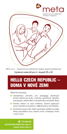 HELLO CZECH REPUBLIC – DOMA V NOVÉ ZEMI