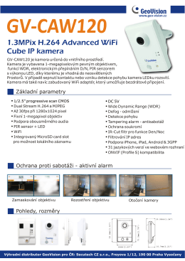 1.3MPix H.264 Advanced WiFi Cube IP kamera