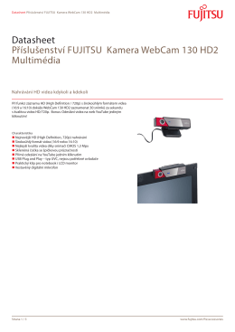 Datasheet Příslušenství FUJITSU Kamera WebCam 130 HD2