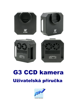 Uživatelská příručka kamer G3 CCD