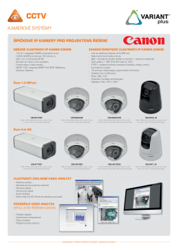 IP kamery Canon - Alarmy