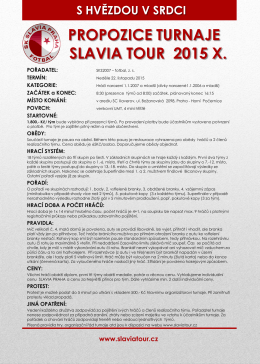 propozice turnaje slavia tour 2015 x.