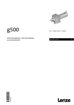 Montážní návod g500-H bevel gearbox with servo motor