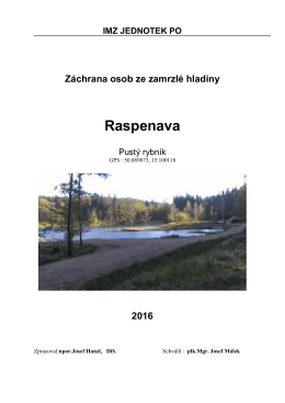IMZ – Záchrana osoby z ledu 2016 – Raspenava, Pustý rybník-1