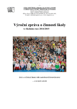 Výroční zpráva za rok 2014/2015