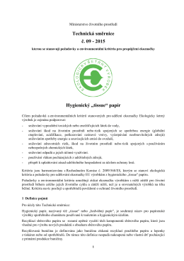 2015 Hygienický „tissue“ papír - CENIA, česká informační agentura