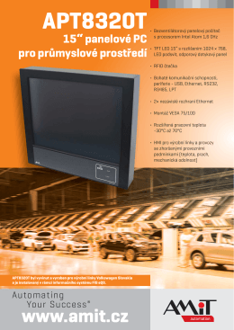 APT8320T - 15" panelové PC pro průmyslové prostředí