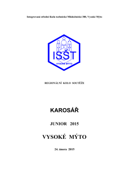 Karosář - Junior 2015 - Integrovaná střední škola technická Vysoké