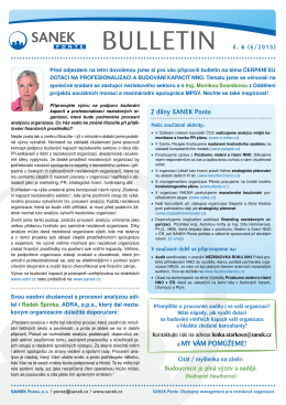 Bulletin č.6 – 7/2015 SANEK Ponte