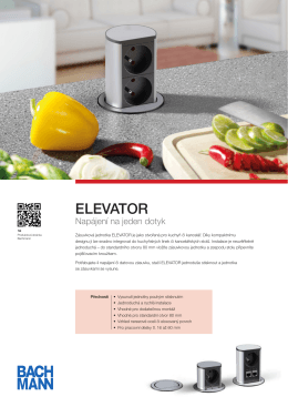 Zásuvková jednotka ELEVATOR – produktový listPDF
