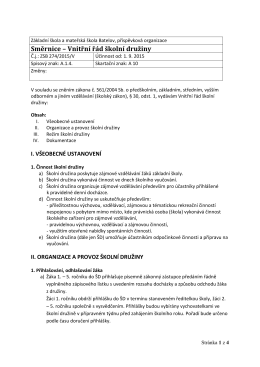 vnitrni rad skolni druziny od 1. 9. 2015