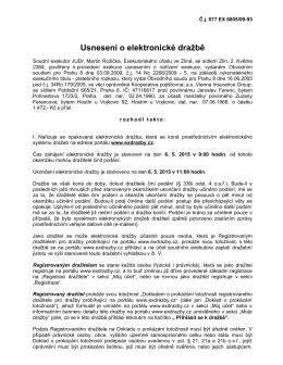Usnesení o elektronické dražbě Č.j. 077 EX 6805/09-93