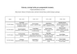 Pokroky v biologii buňky pro postgraduální studenty