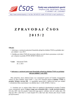 ZPRAVODAJ Č SOS 2015/2 - Český svaz orientačních sportů