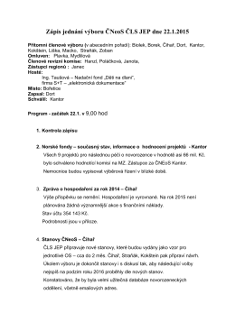 Zápis jednání výboru ČNeoS ČLS JEP dne 6