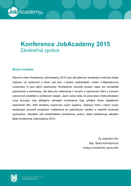 Konference JobAcademy 2015