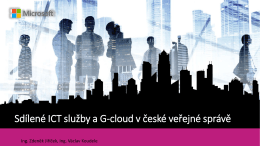 Sdílené ICT služby a G-cloud v české veřejné správě