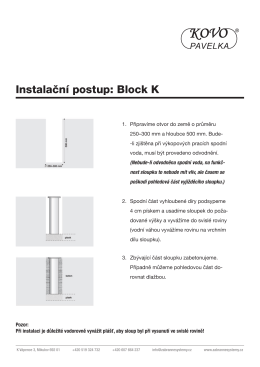 Instalační postup: Block K