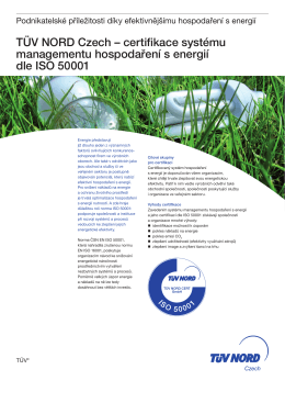 ISO 50001 - TÜV NORD Czech