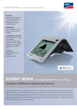 Sunny Beam s rozhraním Bluetooth