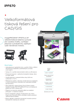 • Velkoformátová tisková řešení pro CAD/GIS