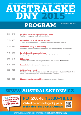 Program akce - Australské dny