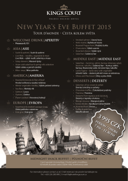 New Year`s Eve Buffet 2015