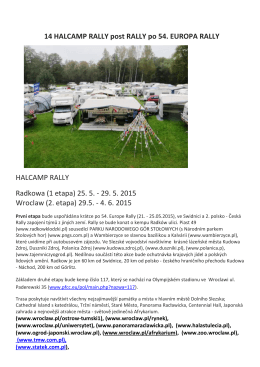 14 HALCAMP RALLY post RALLY po 54. EUROPA RALLY