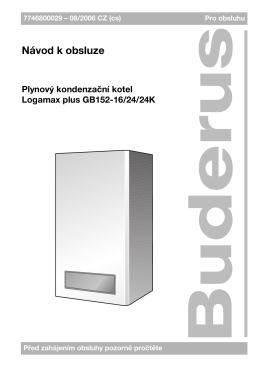 User manual Logamax plus GB152-16/24/24K - CZ - e