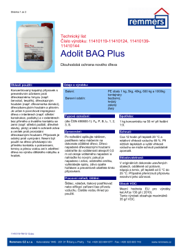 Technický list Adolit BAQ Plus
