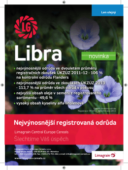 Len Libra 131x180.indd - Limagrain Central Europe Cereals, sro