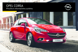 Opel Corsa Infotainment Návod (model year: 16.0)