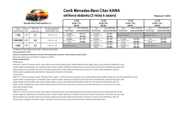 Ceník Mercedes-Benz Citan KAWA skříňová dodávka (2 místa k