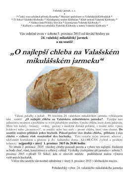 O najlepší chleba na Valašském mikulášském jarmeku