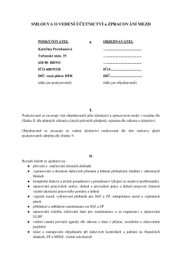 Návrh smlouvy - Účetnictví a kurzy Brno