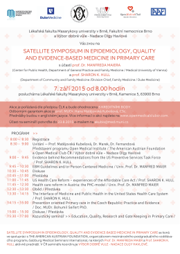 Pozvánka_Satellite Symposium in Family Medicine