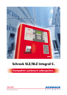 Schrack SLZ/BLZ Integral C. - Profesionální protipožární systémy