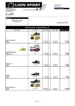 Nabídka volejbal – obuv,doplňky 2015
