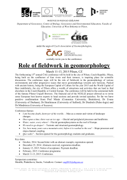 Role of fieldwork in geomorphology