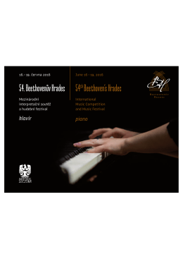 54thBeethoven`s Hradec %HHWKRYHQĖY +UDGHF