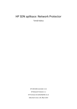 HP SDN aplikace: Network Protector