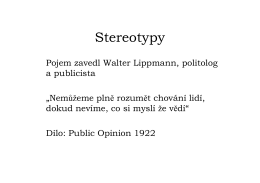 Lippmann-stereotypy