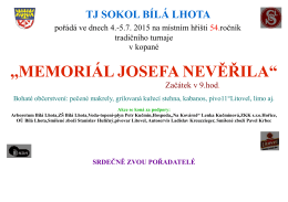 ,,MEMORIÁL JOSEFA NEVĚŘILA“