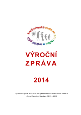 Výroční zpráva 2014 - Krušnohorské centrum pro rodinu a sociální