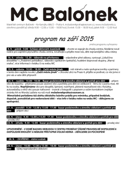 program na září 2015